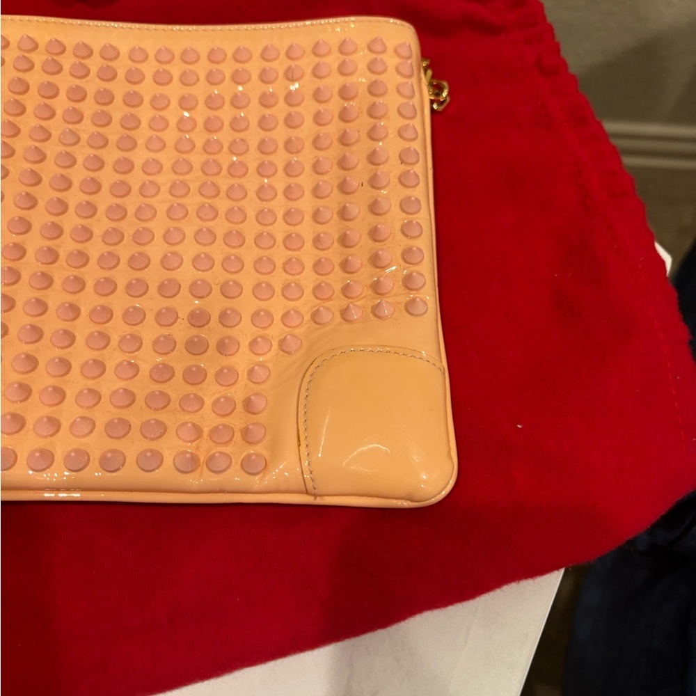 Christian Louboutin Pink Studded Loubiposh Clutch / shoulder bag - Picture 13 of 14
